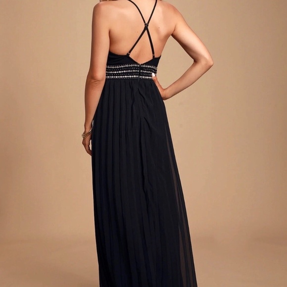 Lulus Black Beaded Maxi Dress – XS – NWT - Picture 3 of 10